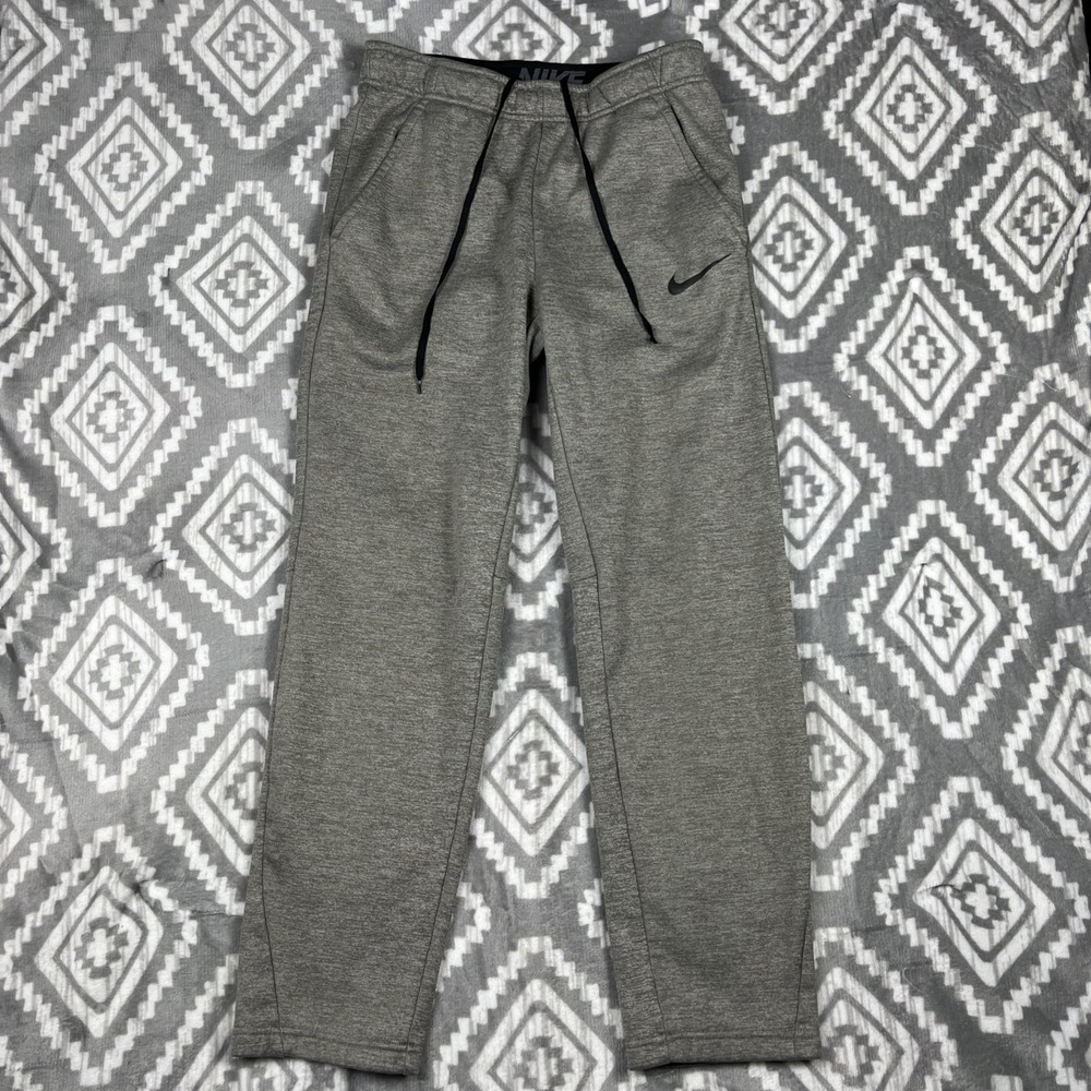 Nike‎ Dry Team Therma-fit pants Mens Sz S Small Training Green Sweatpants Fleece